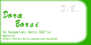 dora borsi business card